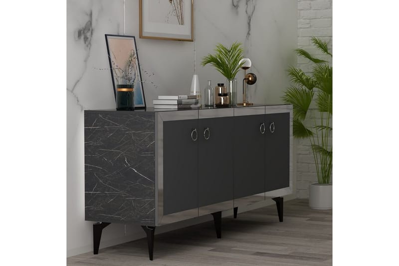 Petrolla Konsollbord 150 cm - Svart/Sølv/Antrasitt - Møbler - Bord - Avlastningsbord - Gangbord