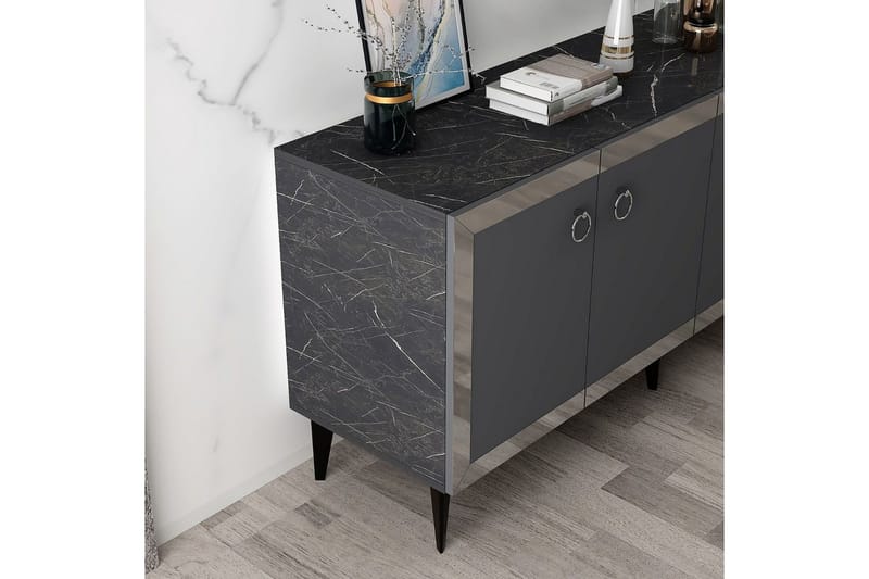 Petrolla Konsollbord 150 cm - Svart/Sølv/Antrasitt - Møbler - Bord - Avlastningsbord - Gangbord
