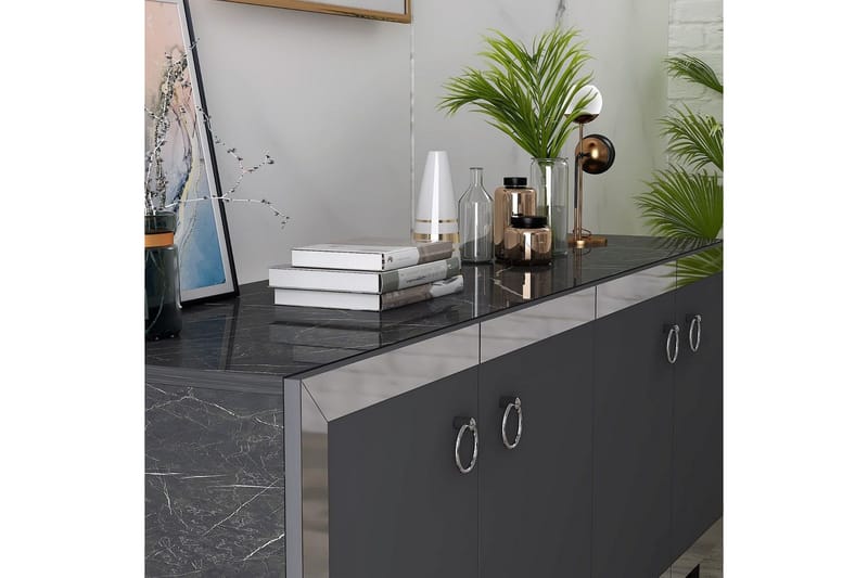 Petrolla Konsollbord 150 cm - Svart/Sølv/Antrasitt - Møbler - Bord - Avlastningsbord - Gangbord