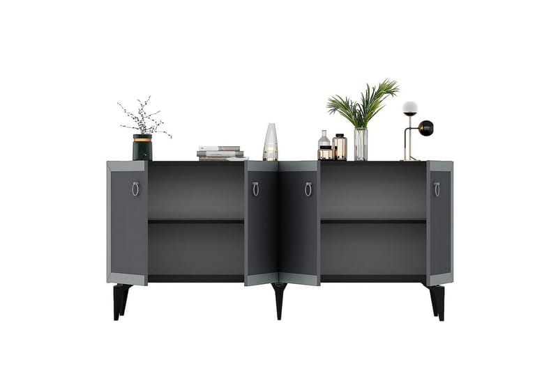 Petrolla Konsollbord 150 cm - Svart/Sølv/Antrasitt - Møbler - Bord - Avlastningsbord - Gangbord