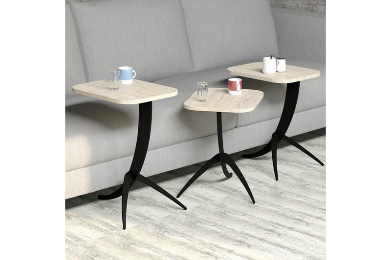 Pion Settbord - Beige - Møbler - Bord - Avlastningsbord - Settbord