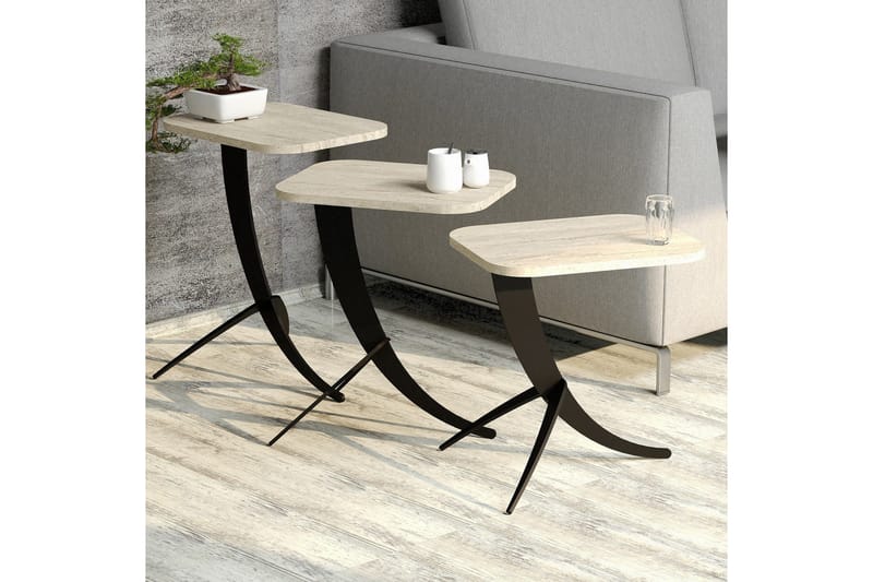 Pion Settbord - Beige - Møbler - Bord - Avlastningsbord - Settbord