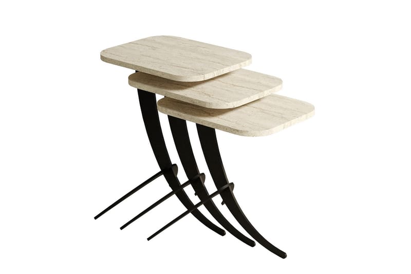 Pion Settbord - Beige - Møbler - Bord - Avlastningsbord - Settbord
