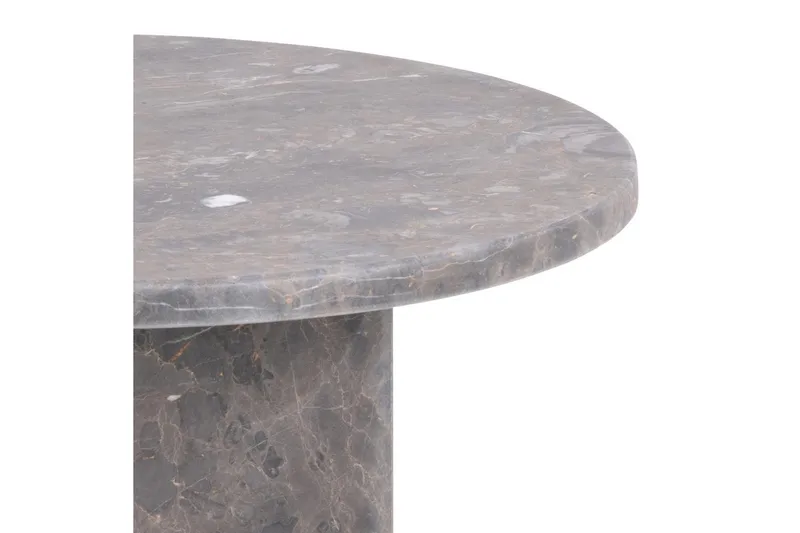Prisa Rundt Sidebord i Marmorstein 50 cm - Grå / Brun - Møbler - Bord - Avlastningsbord - Lampebord & sidebord