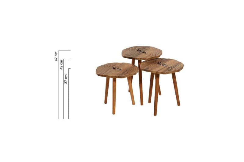 Ranko Hekkebord 40 cm - Red/Mellomfarget tre - Møbler - Bord - Avlastningsbord - Settbord