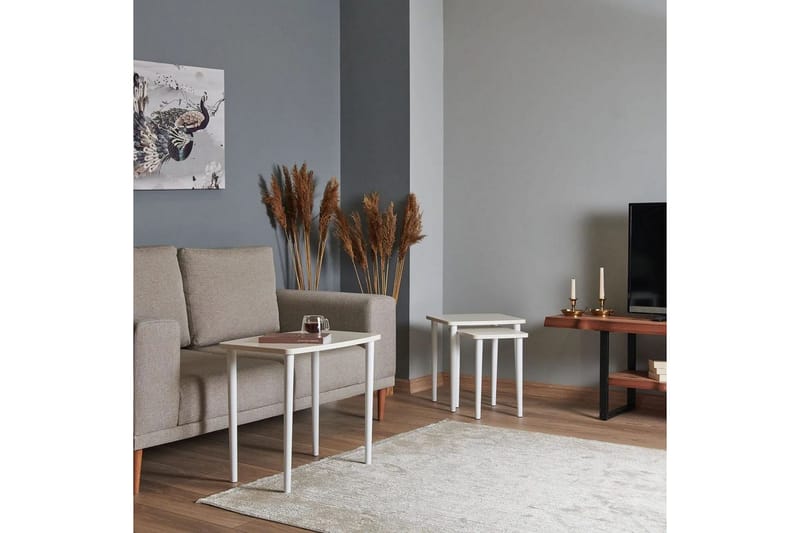 Ranko Hekkebord 58 cm - Cremehvit - Møbler - Bord - Avlastningsbord - Settbord