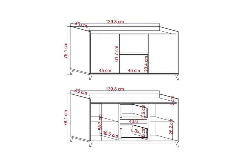 Ranko Konsollbord 139.8 cm - Hvit/Lysfarget tre - Møbler - Bord - Avlastningsbord - Gangbord
