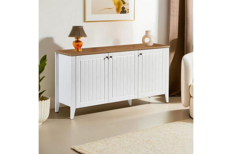 Ranko Konsollbord 150 cm - Mellomfarget tre/Hvit - Møbler - Bord - Avlastningsbord - Gangbord