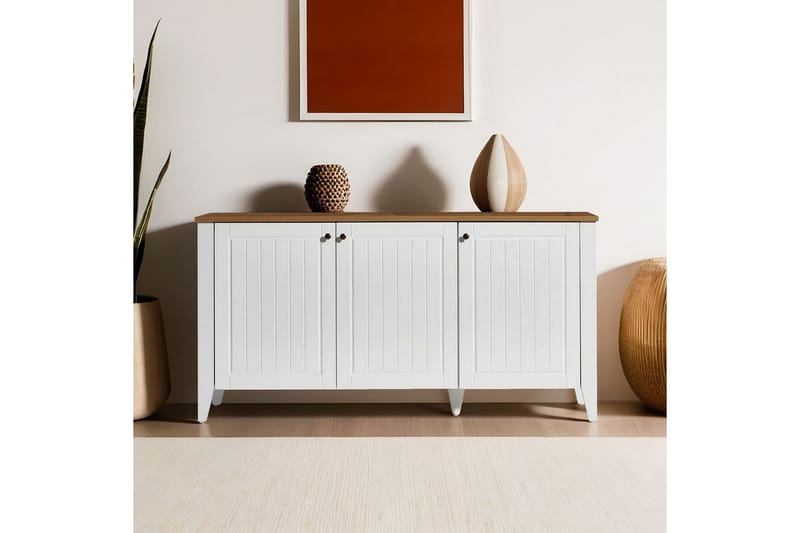Ranko Konsollbord 150 cm - Mellomfarget tre/Hvit - Møbler - Bord - Avlastningsbord - Gangbord