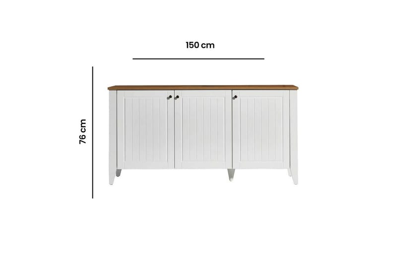 Ranko Konsollbord 150 cm - Mellomfarget tre/Hvit - Møbler - Bord - Avlastningsbord - Gangbord
