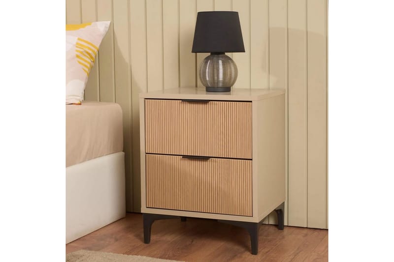 Ranko Nattbord 45 cm - Natur/Sand - Møbler - Bord - Avlastningsbord - Sengebord & nattbord