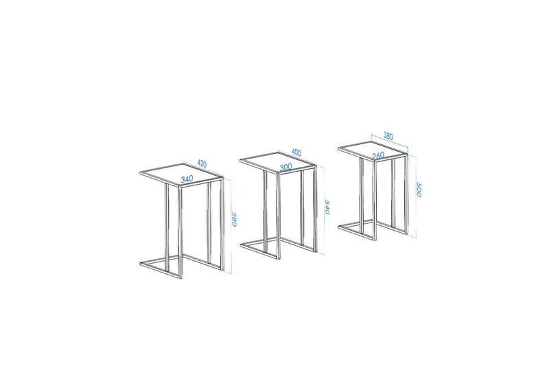Ransdorp Settbord 42 cm - Gull - Møbler - Bord - Avlastningsbord - Settbord