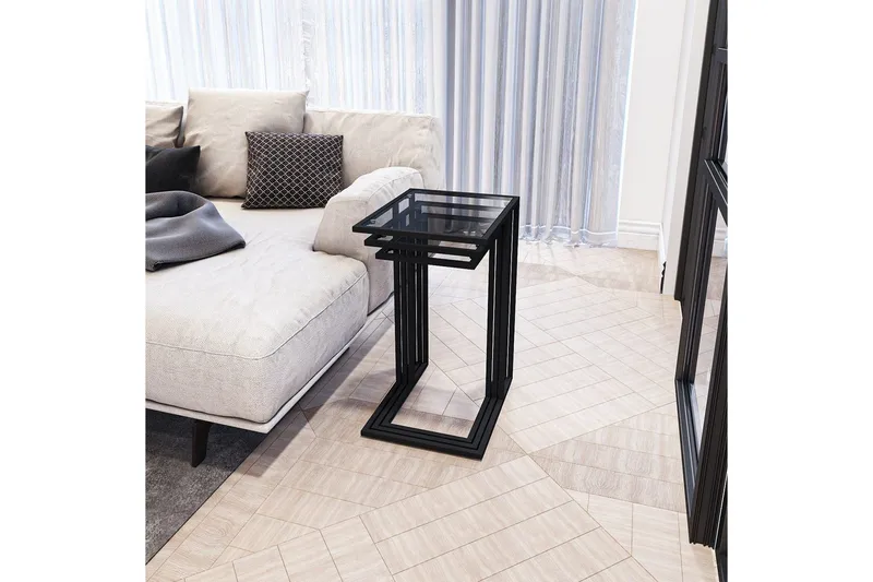 Ransdorp Settbord 42 cm - Sort - Møbler - Bord - Avlastningsbord - Settbord