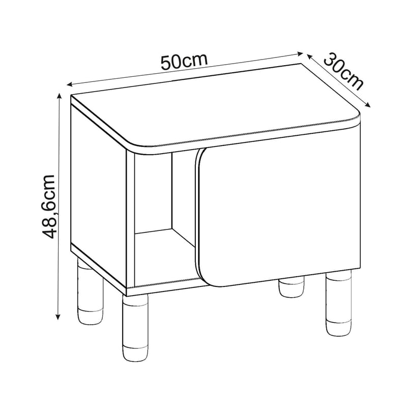 Relento Nattbord 50x48,6x30 cm - Antrasitt - Møbler - Bord - Avlastningsbord - Sengebord & nattbord