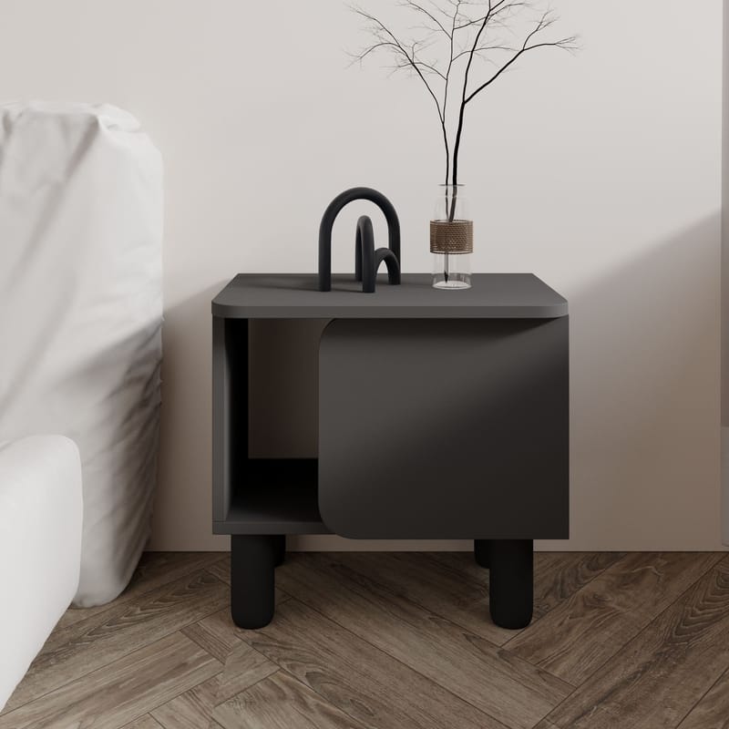 Relento Nattbord 50x48,6x30 cm - Antrasitt - Møbler - Bord - Avlastningsbord - Sengebord & nattbord