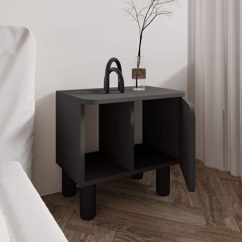 Relento Nattbord 50x48,6x30 cm - Antrasitt - Møbler - Bord - Avlastningsbord - Sengebord & nattbord