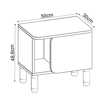 Relento Nattbord 50x48,6x30 cm - Hvit - Møbler - Bord - Avlastningsbord - Sengebord & nattbord