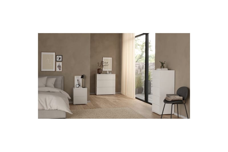 Rengo Nattbord 40 cm - Hvit - Møbler - Bord - Avlastningsbord - Sengebord & nattbord