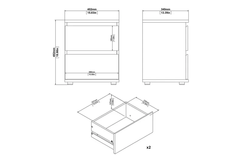 Rengo Sengebord 40,2 cm - Natur - Møbler - Bord - Avlastningsbord - Sengebord & nattbord