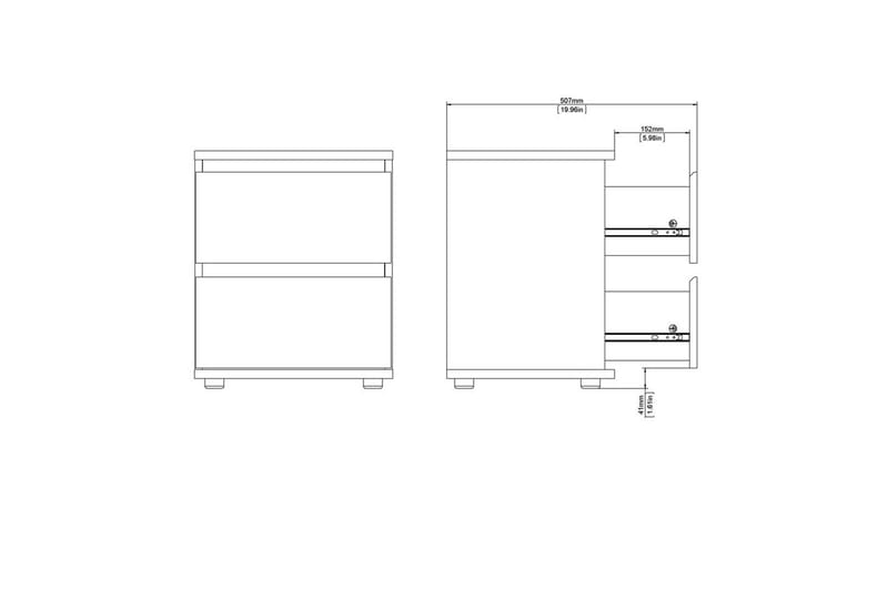 Rengo Sengebord 40,2 cm - Natur - Møbler - Bord - Avlastningsbord - Sengebord & nattbord