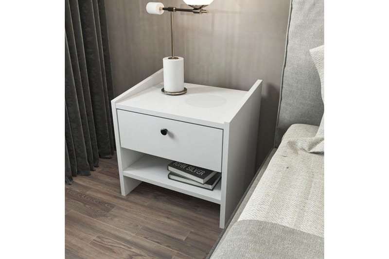 Retzow Nattbord - Hvit - Møbler - Bord - Avlastningsbord - Sengebord & nattbord