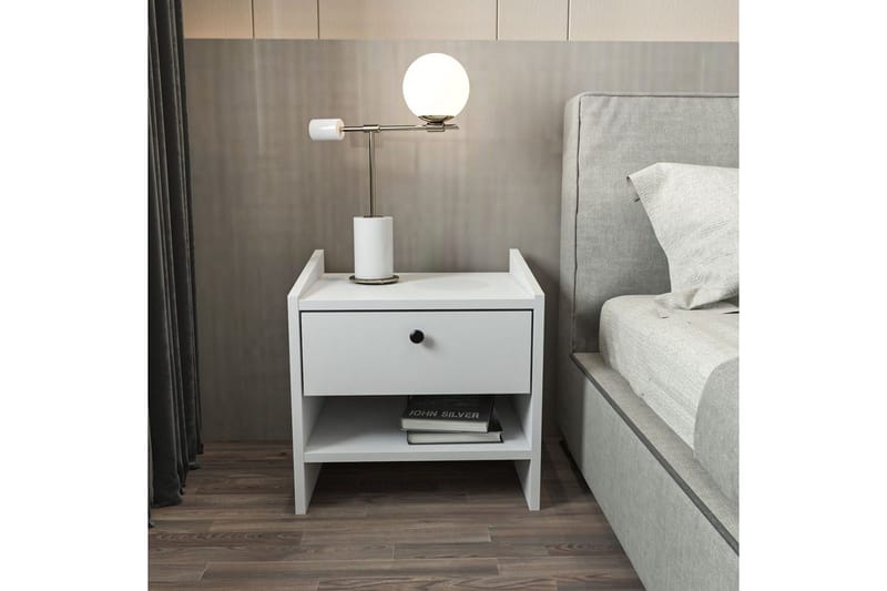 Retzow Nattbord - Hvit - Møbler - Bord - Avlastningsbord - Sengebord & nattbord