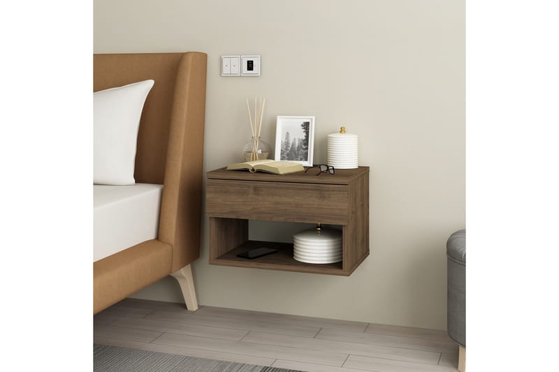 Ribes Nattbord 45 cm - Valnøtt - Møbler - Bord - Avlastningsbord - Sengebord & nattbord