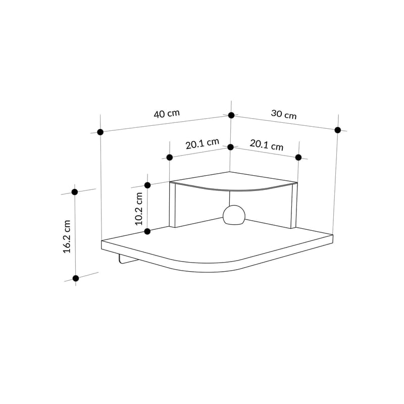 Rilina Nattbord 40 cm - Eik - Møbler - Bord - Avlastningsbord - Sengebord & nattbord