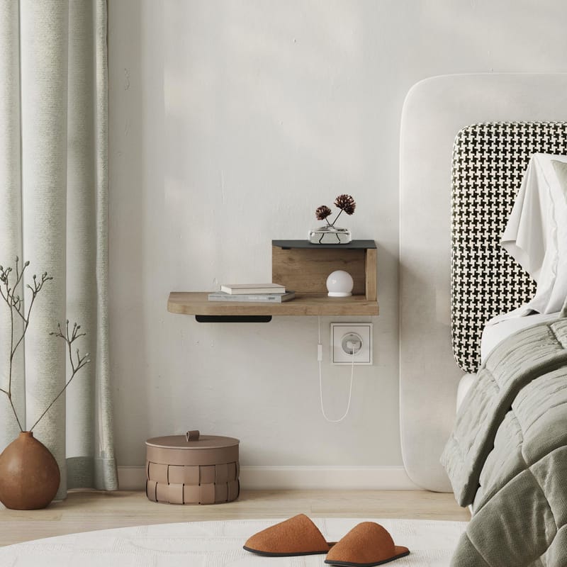 Rilina Nattbord 40 cm - Eik - Møbler - Bord - Avlastningsbord - Sengebord & nattbord