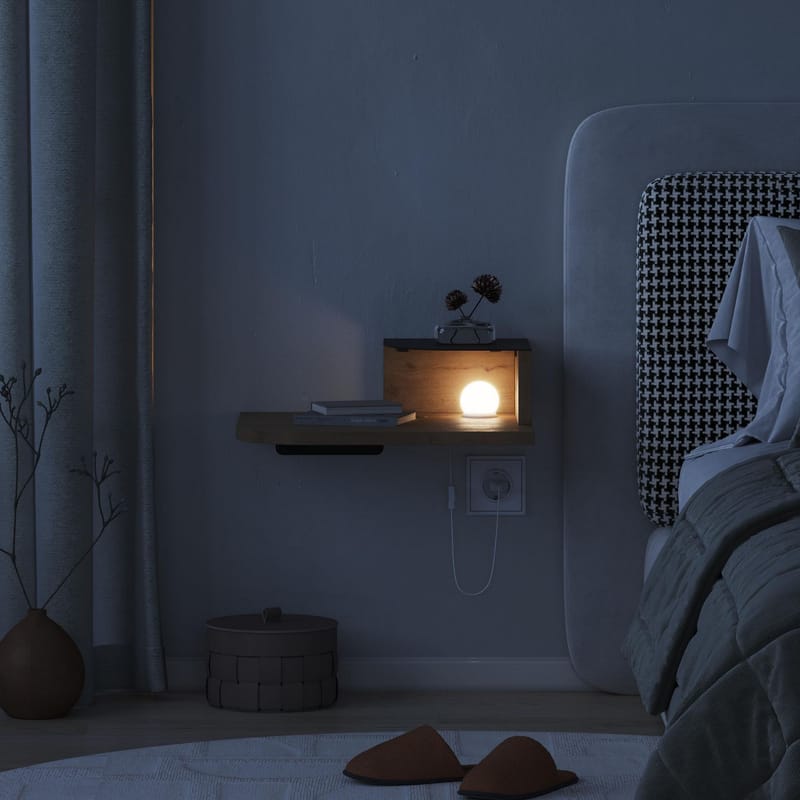 Rilina Nattbord 40 cm - Eik - Møbler - Bord - Avlastningsbord - Sengebord & nattbord