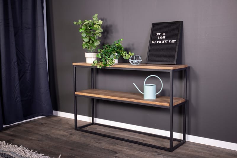 Rise Konsollbord 110x30 cm - Svart/Valnøtt - Møbler - Bord - Avlastningsbord - Lampebord & sidebord