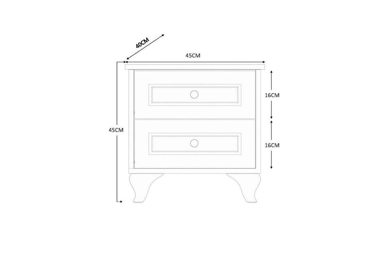 Rivric Nattbord 45 cm - Matt Hvit - Møbler - Bord - Avlastningsbord - Sengebord & nattbord