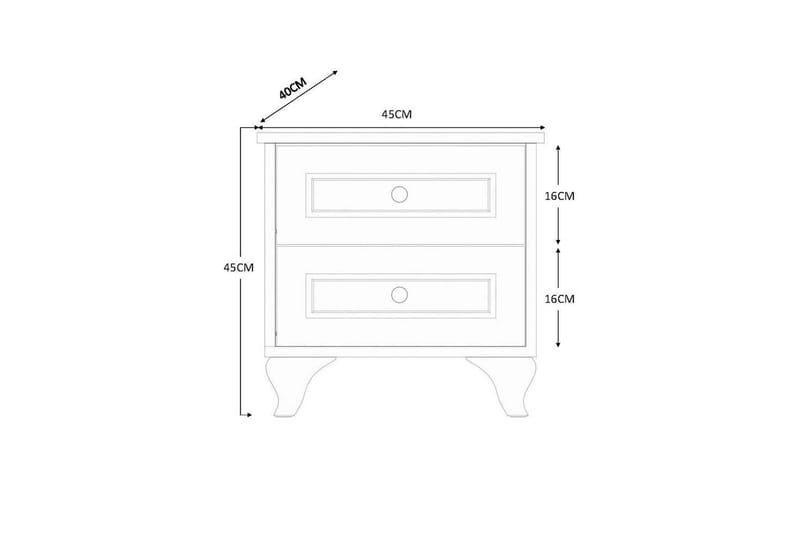 Rivric Nattbord 45 cm - Matt Hvit - Møbler - Bord - Avlastningsbord - Sengebord & nattbord
