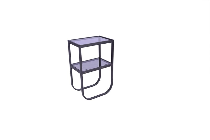 Rocker Nattbord Røkt Glass - Sort/Grå - Møbler - Bord - Avlastningsbord - Sengebord & nattbord
