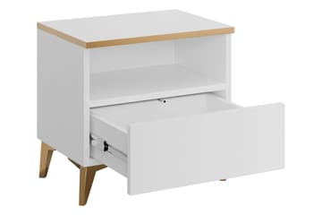 Royston Nattbord 50 cm - Hvit - Møbler - Bord - Avlastningsbord - Sengebord & nattbord