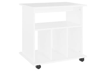 Rulleskap hvit 60x45x60 cm sponplate - Hvit - Møbler - Bord - Avlastningsbord - Sengebord & nattbord