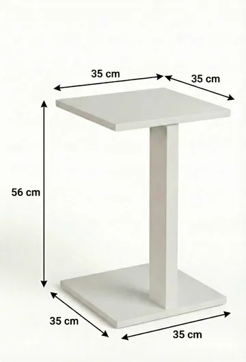 Rumira Sidebord 35 cm - Hvit - Møbler - Bord - Avlastningsbord - Konsollbord