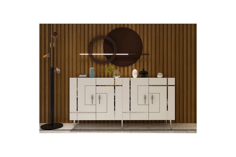 Safiya Konsollbord 150 cm - Hvit/Sølv - Møbler - Bord - Avlastningsbord - Gangbord