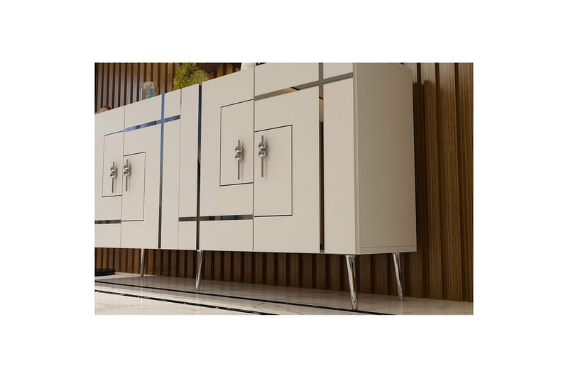 Safiya Konsollbord 150 cm - Hvit/Sølv - Møbler - Bord - Avlastningsbord - Gangbord
