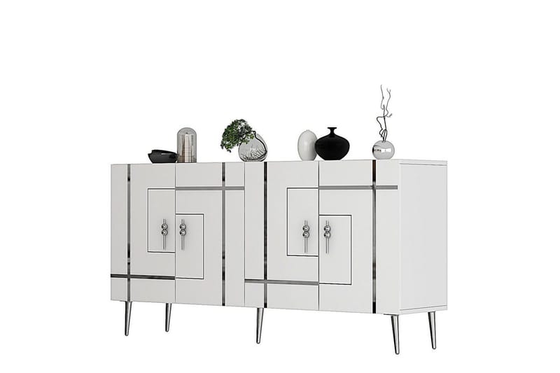 Safiya Konsollbord 150 cm - Hvit/Sølv - Møbler - Bord - Avlastningsbord - Gangbord