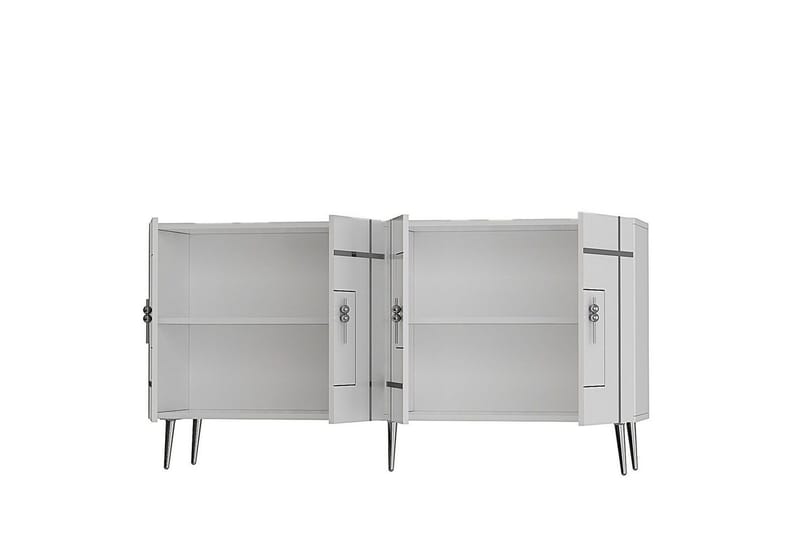 Safiya Konsollbord 150 cm - Hvit/Sølv - Møbler - Bord - Avlastningsbord - Gangbord