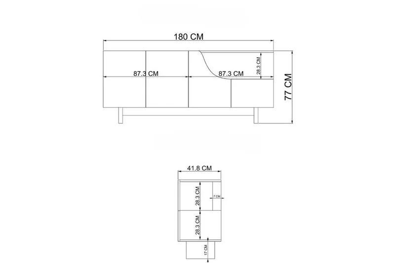 Safiya Konsollbord 180 cm - Beige - Møbler - Bord - Avlastningsbord - Gangbord