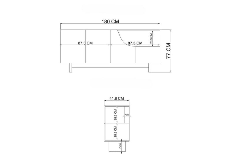 Safiya Konsollbord 180 cm - Beige - Møbler - Bord - Avlastningsbord - Gangbord