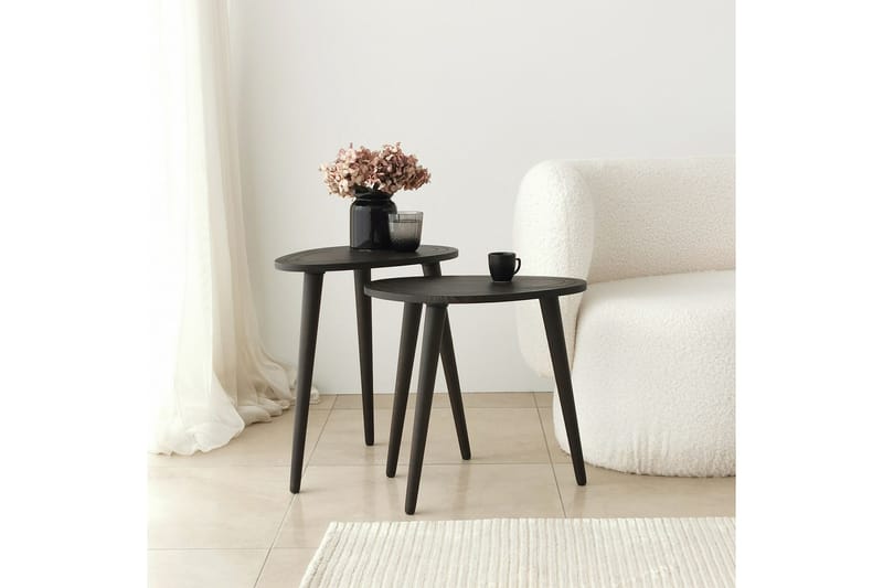 Saldus Settbord - Antrasitt - Møbler - Bord - Avlastningsbord - Settbord