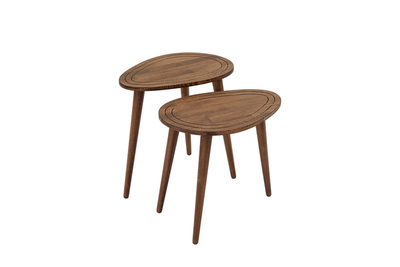 Saldus Settbord - Valnøtt - Møbler - Bord - Avlastningsbord - Settbord