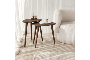 Saldus Settbord - Valnøtt - Møbler - Bord - Avlastningsbord - Settbord