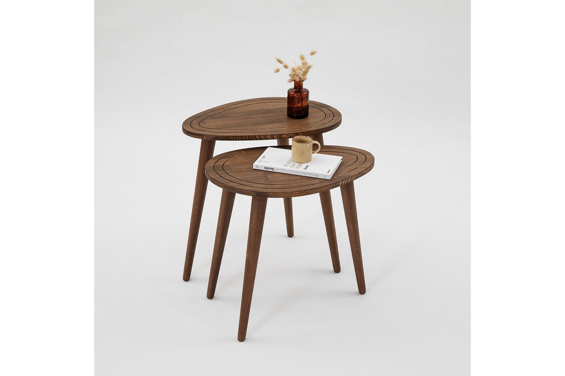 Saldus Settbord - Valnøtt - Møbler - Bord - Avlastningsbord - Settbord
