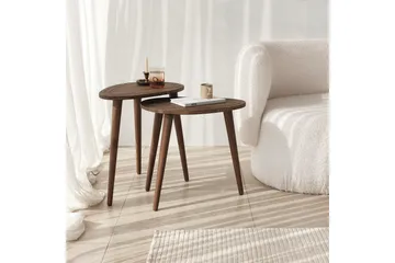 Saldus Settbord - Valnøtt - Møbler - Bord - Avlastningsbord - Settbord