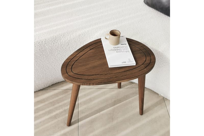 Saldus Settbord - Valnøtt - Møbler - Bord - Avlastningsbord - Settbord