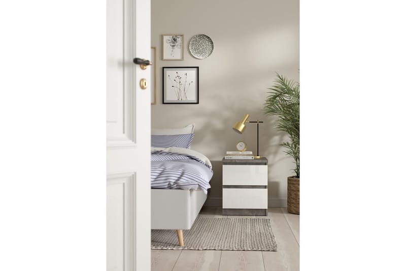 Salomns Nattbord 40 cm - Natur/Hvit - Møbler - Bord - Avlastningsbord - Sengebord & nattbord